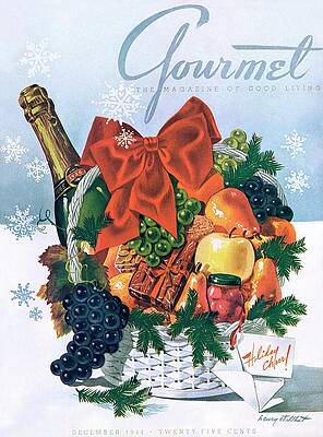 Festive Holiday Gift Basket Photograph