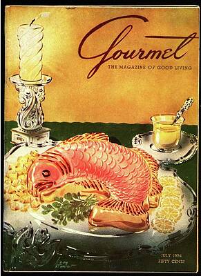 Fish Still Life Photograph - Gourmet Cover Illustration Of Salmon Mousse by Henry Stahlhut