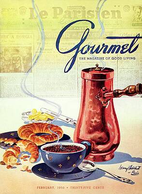 Vintage Gourmet Magazine Cover Wall Art