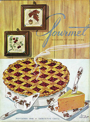 Gourmet Magazine Cover with Lattice Pie Photograph