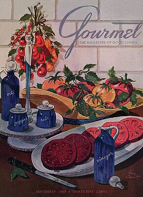 Vintage Gourmet Magazine Cover Wall Art