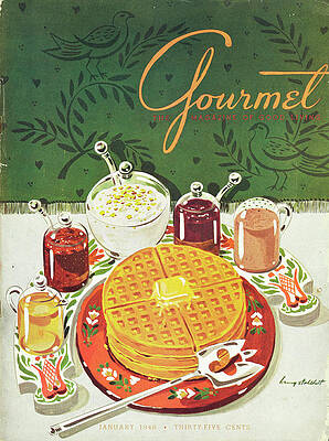 Gourmet Magazine January 1948 Cover Wall Art