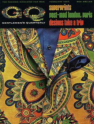 Vibrant Photograph - Gq Cover Featuring A Paisley Jacket by Leonard Nones