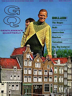 Wall Art featuring the photograph Gq Cover Featuring Models Superimposed by Richard Waite