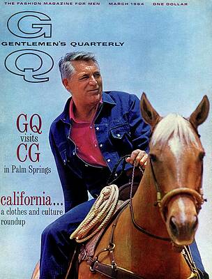 GQ March 1964 Cover with Man on Horse Wall Art