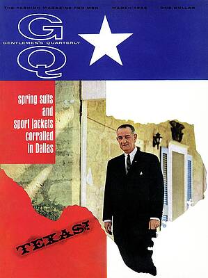 Texas Photograph - Gq Cover Of President Lyndon B. Johnson by Leonard Nones