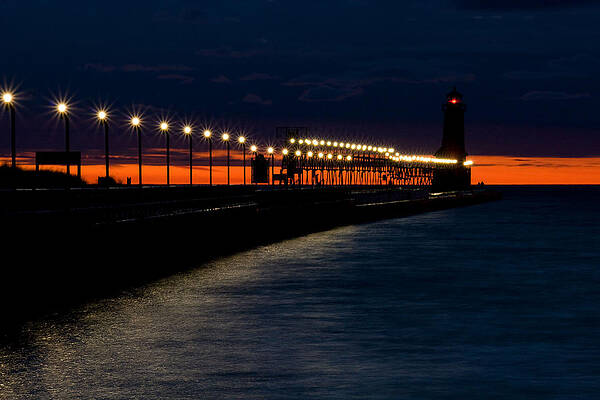 Wall Art featuring the photograph Grand Haven Lighthouse by Lisa Chorny