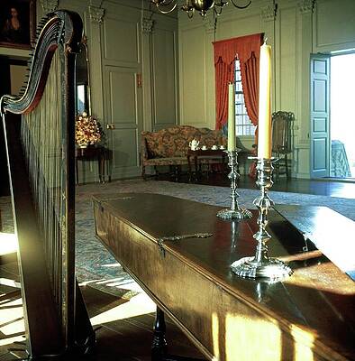 Antique Photograph - Great Hall In Stratford Hall by Horst P. Horst