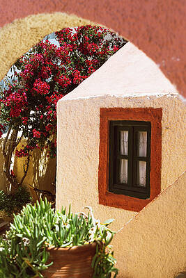 Wall Art featuring the photograph Greek House, Santorini by Deimagine