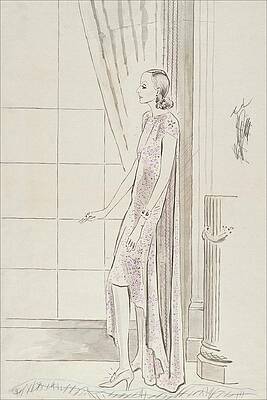 Pattern Digital Art - Greta Garbo By A Window by Cecil Beaton