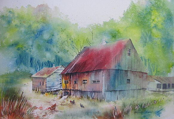 Barn Painting - Guardian Spirits by Amanda Amend