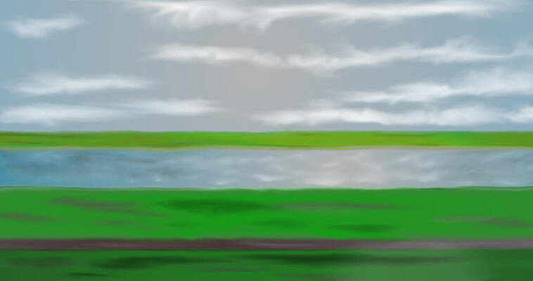 Digital Art - Gursky Rhein II Redux by Richard Reeve
