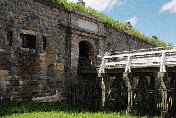 Cloud Wall Art featuring the painting Halifax Citadel by Jeffrey Kolker