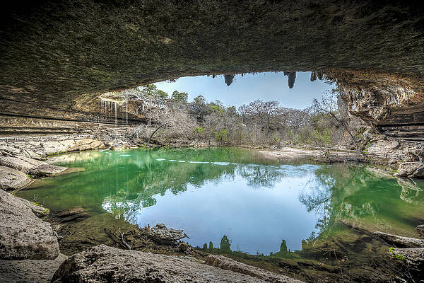 Scenic Natural Cave Pool Wall Art