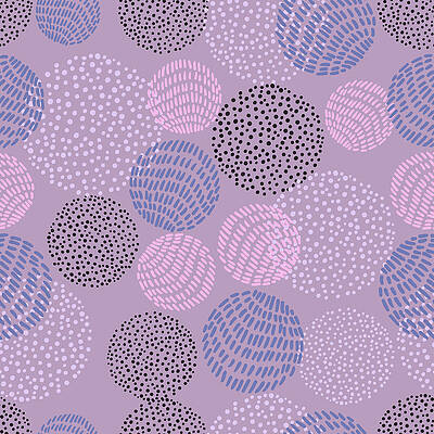 Wall Art featuring the digital art Hand Drawn Stylish Modern Dark Violet by Ekaterina Bedoeva