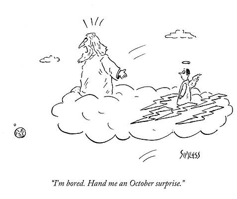 Lightning Drawing - Hand Me An October Surprise by David Sipress