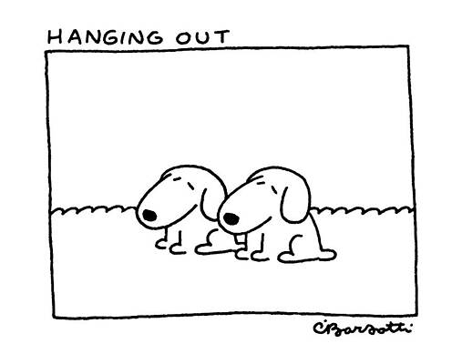Rest Drawing - Hanging by Charles Barsotti