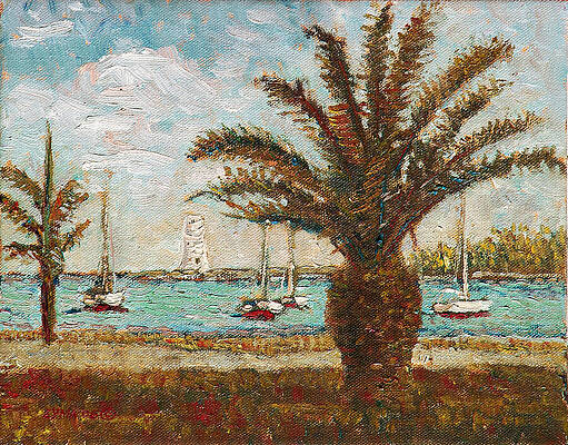 Wall Art featuring the painting Harbour View - Nassau by Ritchie Eyma
