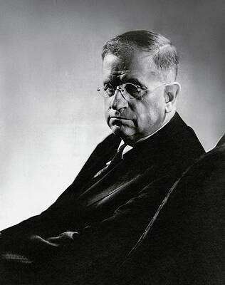 Wall Art featuring the photograph Harold L. Ickes Wearing Glasses by Lusha Nelson