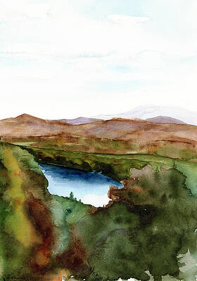 Wall Art featuring the painting Hartwell Pond by Amanda Amend