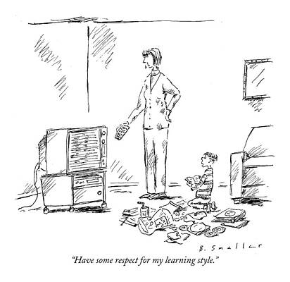 Remote Wall Art featuring the drawing Have Some Respect For My Learning Style by Barbara Smaller