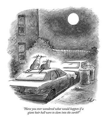 Alley Wall Art featuring the drawing Have You Ever Wondered What Would Happen If by Frank Cotham