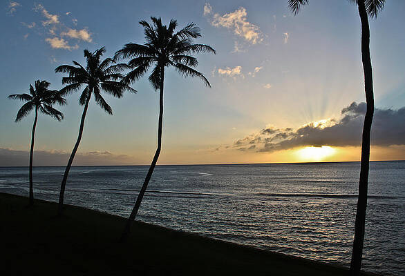 Summer Wall Art featuring the photograph Hawaiian Sunset by Joann Copeland-Paul
