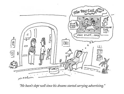 Dream Wall Art featuring the drawing He Hasn't Slept Well Since His Dreams Started by Michael Maslin