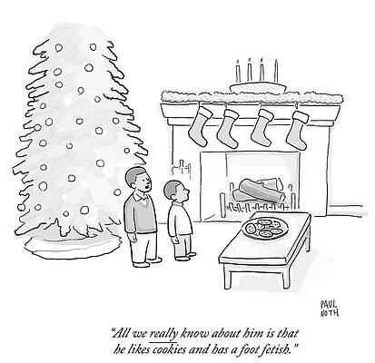 Character Wall Art featuring the drawing He Likes Cookies And Has A Foot Fetish by Paul Noth