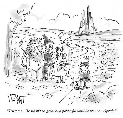 Wizard Wall Art featuring the drawing He Wasn't So Great And Powerful Until He Went by Christopher Weyant