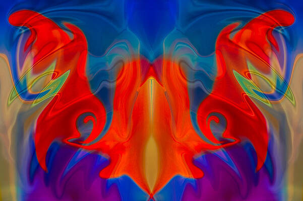 Red Painting - Heavenly by Omaste Witkowski