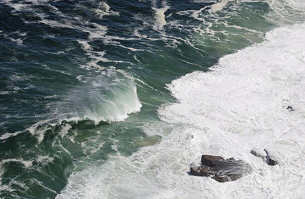 Nature Wall Art featuring the photograph Heavy Waves And Rocks In Ocean by Sami Sarkis Photography