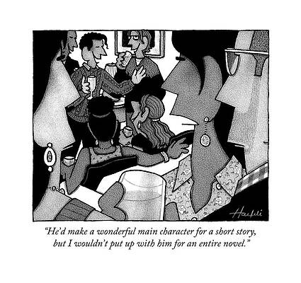 Humorous Party Conversation Drawing