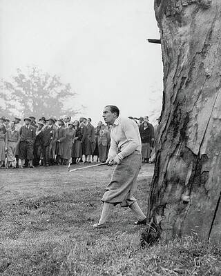 Watching Photograph - Henry Cotton Playing Golf by Keystone Press Agency Ltd