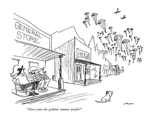 Invasion of Summer Tourists Drawing