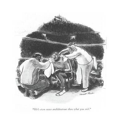 Round Drawing - He's Even More Ambidextrous Than What You Said by Garrett Price