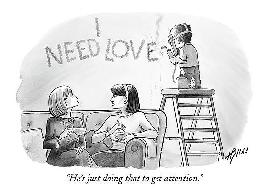 Child Expressing Love on Wall Drawing