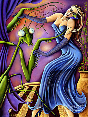 Wall Art featuring the painting Hi Honey I'm Gonna Be Late by Valerie White