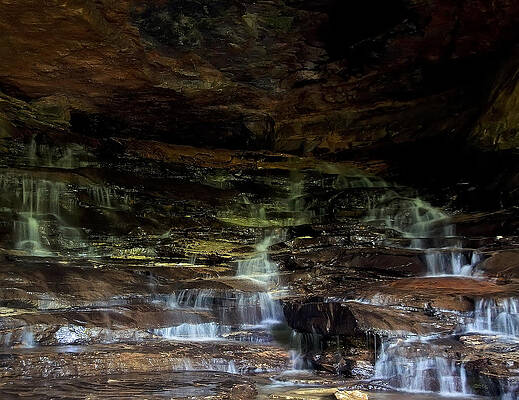 Wall Art featuring the photograph Hidden Falls At Carter Caves by Flees Photos