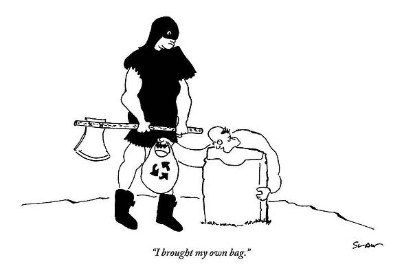 Symbol Drawing - His Head On The Chopping Block by Michael Shaw