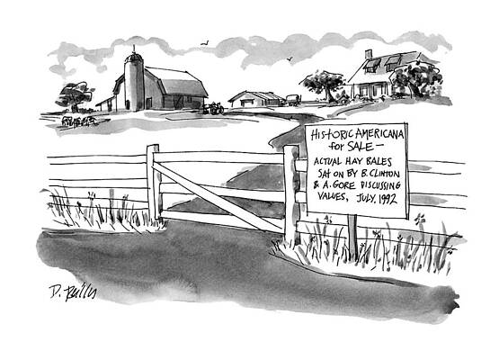 Historic Drawing - Historic Americana For Sale - Actual Hay Bales by Donald Reilly