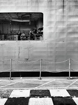 Wall Art featuring the photograph Hms Illustrious Returns To Portsmouth by Dan Kitwood