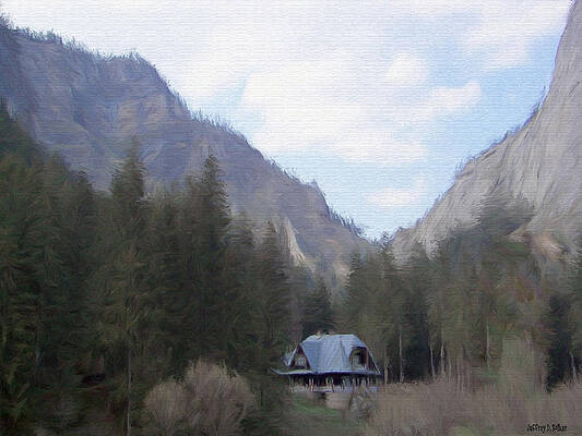 Mountain Wall Art featuring the painting Home In The Mountains by Jeffrey Kolker