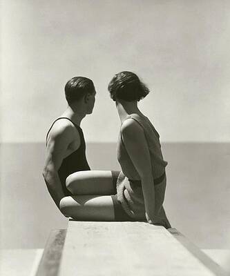 Couple in Vintage Swimwear Wall Art