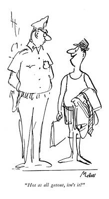 Underwear Drawing - Hot As All Getout by Frank Modell