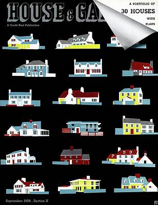 Vintage House Illustrations Portfolio Wall Art