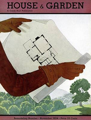 Vintage Architectural Blueprint Design Photograph