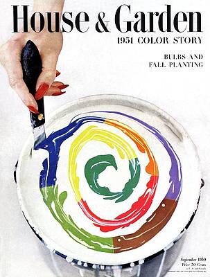 Wall Art featuring the photograph House & Garden Cover Of A Woman's Hand Stirring by Herbert Matter