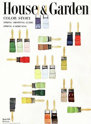 Colorful Paintbrushes Arranged Creatively Wall Art