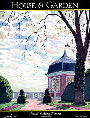 Watercolor Wall Art featuring the photograph House And Garden Annual Building Number Cover by Pierre Brissaud